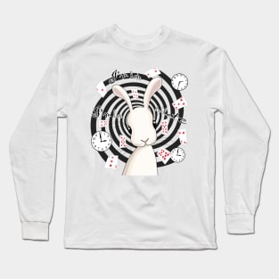 White Rabbit In Wonderland Long Sleeve T-Shirt